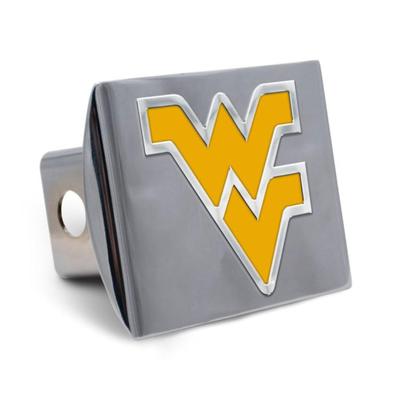 West Virginia Wincraft Chrome Color Hitch Cover