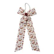  Virginia Tech Wee Ones Medium Signature Print Stream Tail Tie Hair Bow