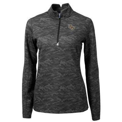 UCF Cutter & Buck Women's Traverse Camo 1/4 Zip Pullover