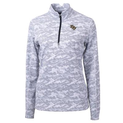 UCF Cutter & Buck Women's Traverse Camo 1/4 Zip Pullover