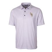  Lsu Cutter & Buck Baseball Pike Double Dot Print Polo