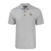  Lsu Cutter & Buck Baseball Tonal Geo Print Polo