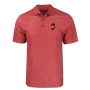  Arkansas Cutter & Buck Pitching Ribby Tonal Geo Print Polo