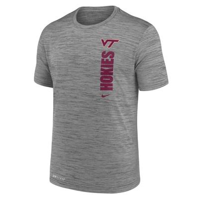 Virginia Tech Nike Dri-Fit Velocity Team Issue Tee DK_GREY