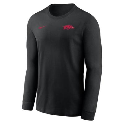 Arkansas Nike Dri-Fit Legend Small Logo Long Sleeve Tee BLACK