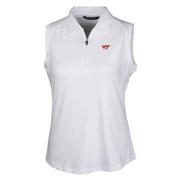  Virginia Tech Cutter & Buck Women's Forge Stretch Sleeveless Polo