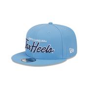  Unc New Era 950 Script Tar Heels Flat Brim Hat