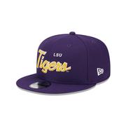  Lsu New Era 950 Script Tigers Flat Brim Hat