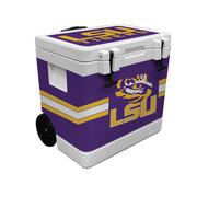  Lsu Indigo Falls 37 Quart Rotomolded Wheeled Cooler