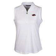  Arkansas Cutter & Buck Women's Forge Stretch Sleeveless Polo