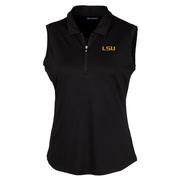  Lsu Cutter & Buck Women's Forge Stretch Sleeveless Polo