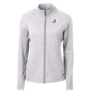  Alabama Cutter & Buck Women's Adapt Eco Knit Heather Recycled Full Zip