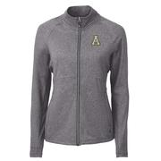  App State Cutter & Buck Women's Adapt Eco Knit Heather Recycled Full Zip