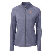  Auburn Cutter & Buck Women's Adapt Eco Knit Heather Recycled Full Zip