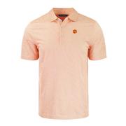  Clemson Cutter & Buck Pike Eco Symmetry Print Stretch Recycled Polo