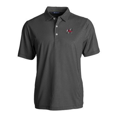 Georgia Cutter & Buck Pike Eco Symmetry Print Stretch Recycled Polo BLACK/WHITE