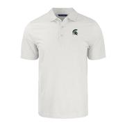  Michigan State Cutter & Buck Pike Eco Symmetry Print Stretch Recycled Polo