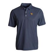  West Virginia Cutter & Buck Pike Eco Symmetry Print Stretch Recycled Polo