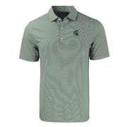  Michigan State Cutter & Buck Forge Eco Double Stripe Stretch Recycled Polo