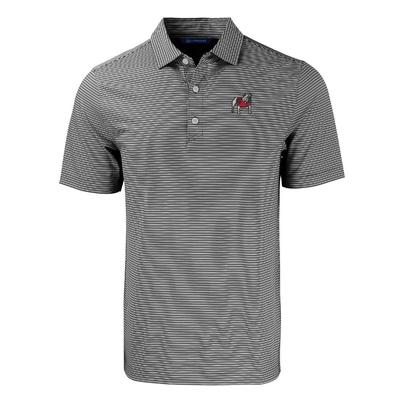 Georgia Cutter & Buck Forge Eco Double Stripe Stretch Recycled Polo BLACK