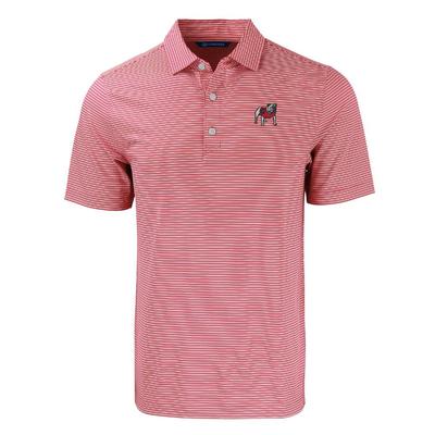 Georgia Cutter & Buck Forge Eco Double Stripe Stretch Recycled Polo RED