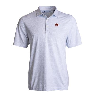 Auburn Cutter & Buck Pike Eco Pebble Print Stretch Recycled Polo