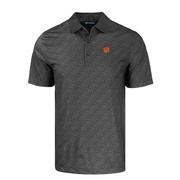  Clemson Cutter & Buck Pike Eco Pebble Print Stretch Recycled Polo