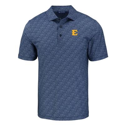 ETSU Cutter & Buck Pike Eco Pebble Print Stretch Recycled Polo