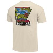  Arkansas Image One Hand Drawn State Comfort Colors Tee