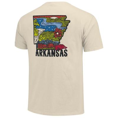 Arkansas Image One Hand Drawn State Comfort Colors Tee
