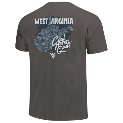 West Virginia Image One Straight Over Coal Never Quits Comfort Colors Tee