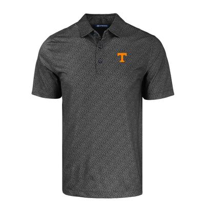 Tennessee Cutter & Buck Pike Eco Pebble Print Stretch Recycled Polo BLACK