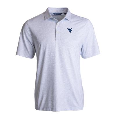 West Virginia Cutter & Buck Pike Eco Pebble Print Stretch Recycled Polo