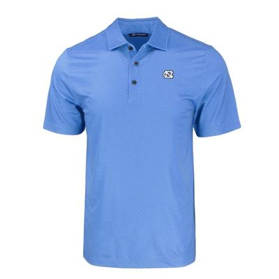 UNC Cutter & Buck Pike Eco Tonal Geo Print Stretch Recycled Polo ATLAS