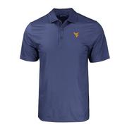  West Virginia Cutter & Buck Pike Eco Tonal Geo Print Stretch Recycled Polo