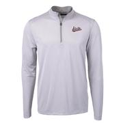  Mississippi State Cutter & Buck Virtue Eco Pique Micro Stripe Recycled 1/4 Zip