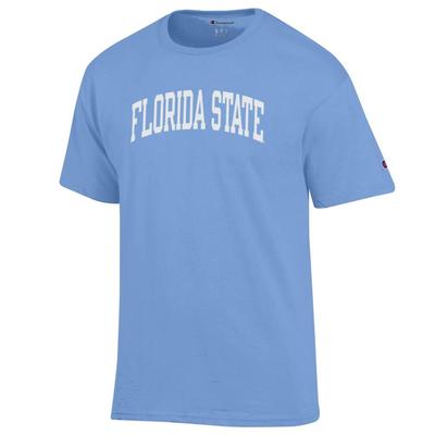 Florida State Champion Women's White Arch Tee LT_BLUE