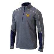  West Virginia Columbia Heathered Shotgun 2.0 1/4 Zip Pullover