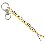  Lsu Box Braid Bead Keychain