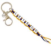  West Virginia Box Braid Bead Keychain