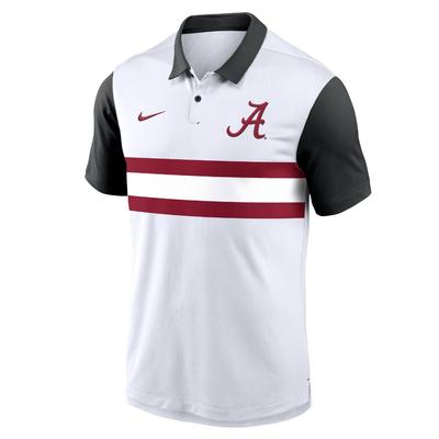 Alabama Nike Campus Pattern Chest Stripe Polo