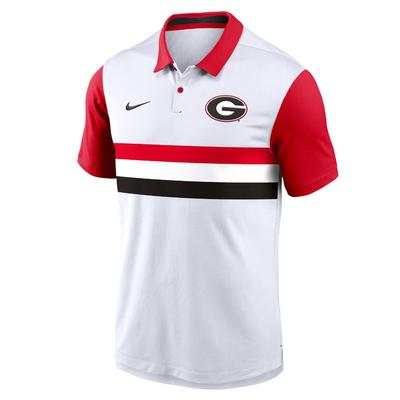 Georgia Nike Campus Pattern Chest Stripe Polo