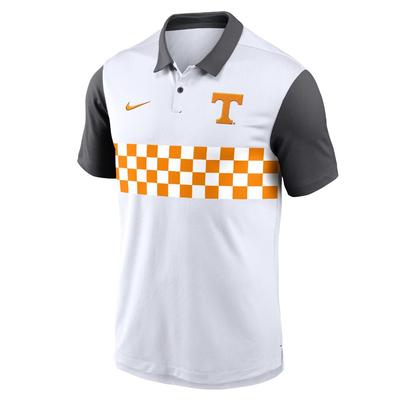 Tennessee Nike Campus Pattern Chest Stripe Polo WHITE/ANTHRACITE