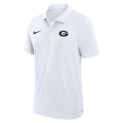 Georgia Nike Dri-Fit Woven Polo WHITE