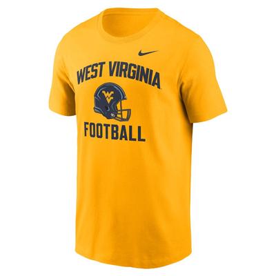 West Virginia Nike Cotton Football Helmet Tee