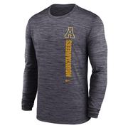  App State Nike Dri- Fit Velocity Team Issue Long Sleeve Tee