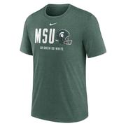  Michigan State Nike Triblend Football Slogan Tee