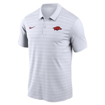 Arkansas Nike Dri-Fit Coach Victory Polo WHITE