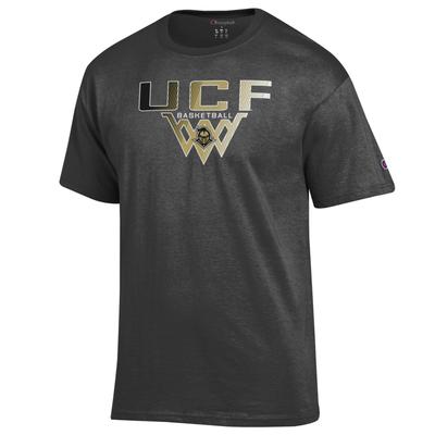 UCF Champion Wordmark Basketball Over Logo/Net Tee