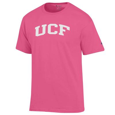 UCF Champion Women's White Arch Tee HEIRLOOM_PINK